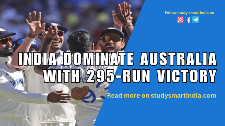 India Dominate Australia with 295-Run Victory in Border-Gavaskar Trophy Opener