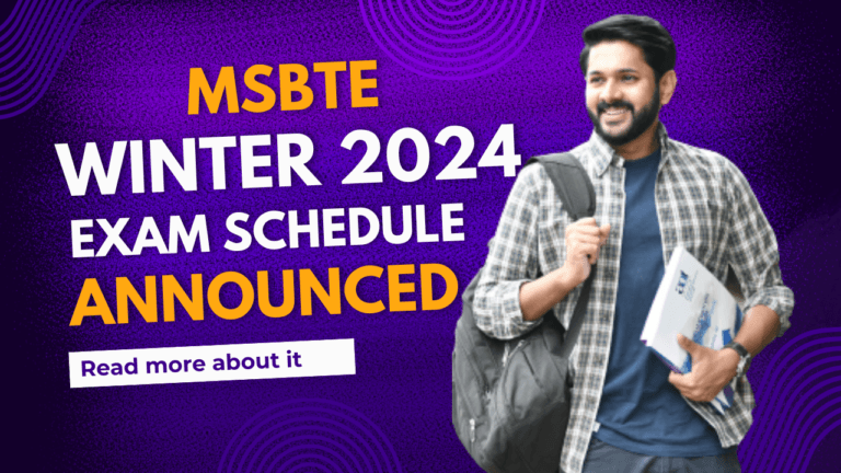MSBTE Winter 2024 Exam Schedule Out: Exams To Begin From December 3