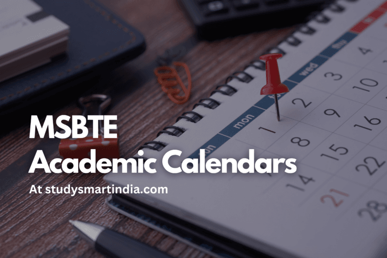 MSBTE ACADEMIC CALENDARS (DOWNLOAD)